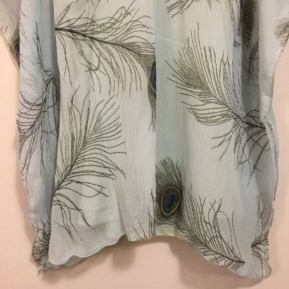 Cactus Peacock Art Deco Inspired Beach Cover - Picture 8 of 16